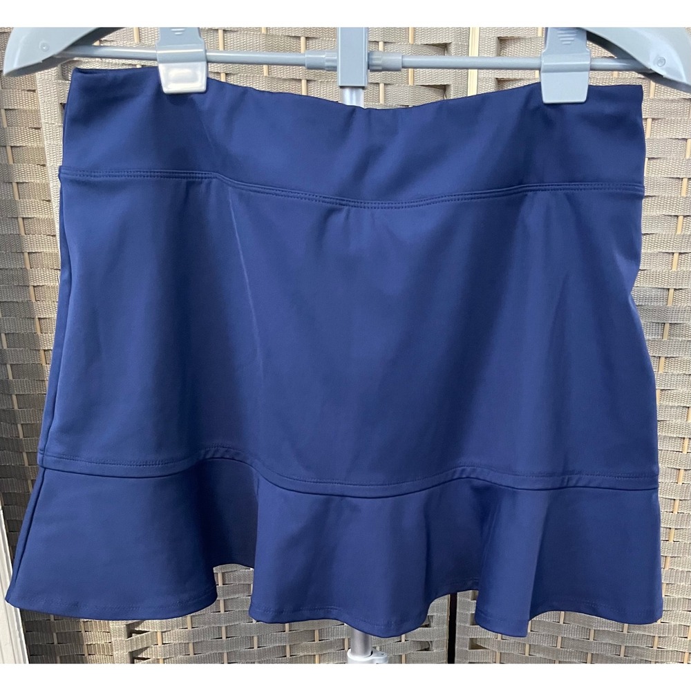 Tommy Bahama Racquet & Paddle Navy Blue Ruffle Athletic Skort Size L